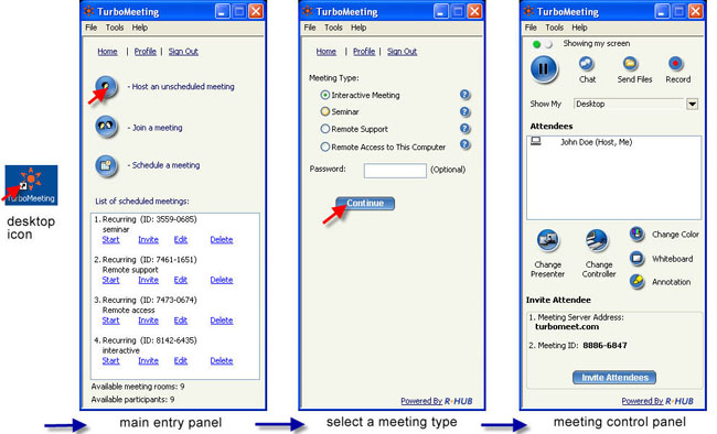 TurboMeeting 3.3 screenshot