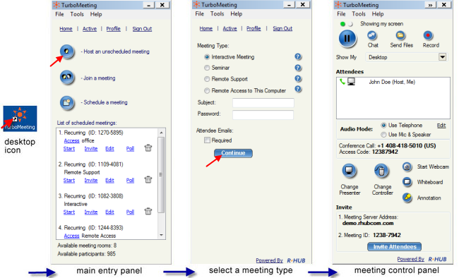 web conferencing workflow
