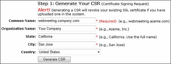 SSL certificate setup