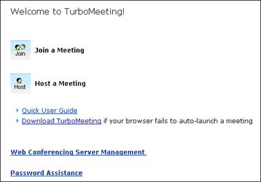 web meeting homepage