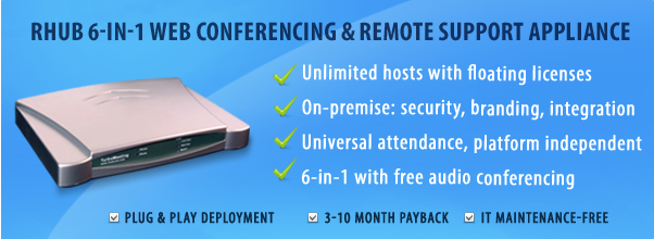 web 
conferencing & remote support appliance