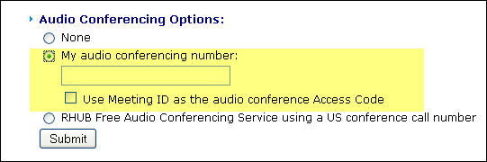 audio conferencing integration