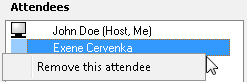 remove attendees
